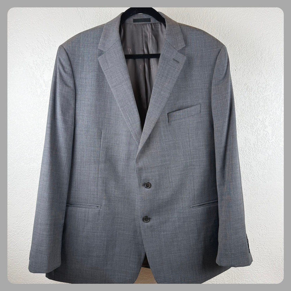 Lauren Ralph Lauren Blazer Sport‎ Coat Mens 48L Long Polyester Blend Gray Preppy